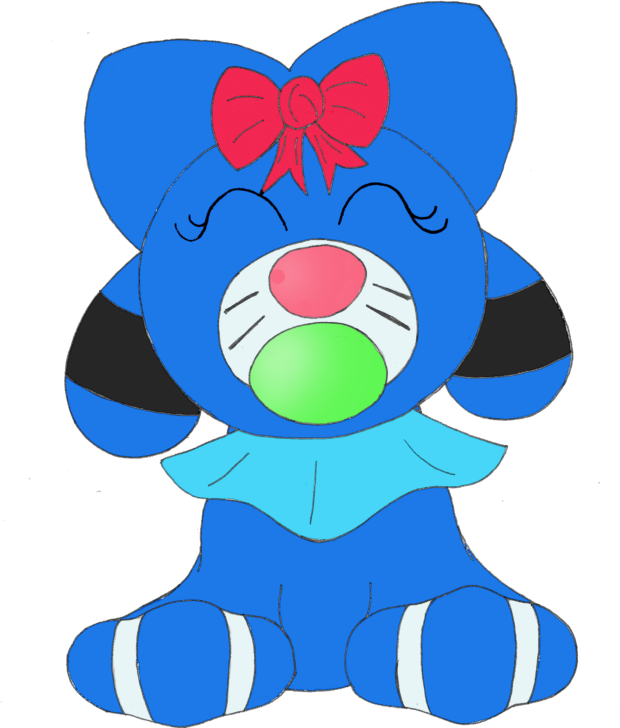 "bubble" Gum - Teddy Bear (2093x2650), Png Download