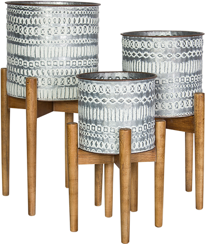 Image Of Pressed Metal Planter - Flowerpot (500x500), Png Download