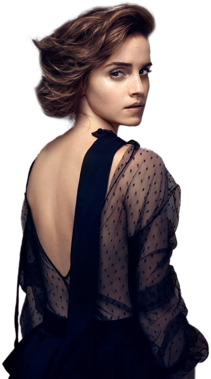 Emma Watson Png Images Transparent Free Download - Looking Back Over Shoulder (1024x1282), Png Download