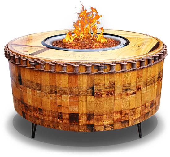 Vita Vino - Wine Barrel Fire Pit (638x525), Png Download