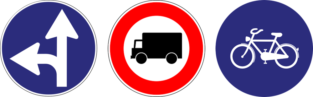 Road Signs - Panneaux Code De La Route (1000x312), Png Download