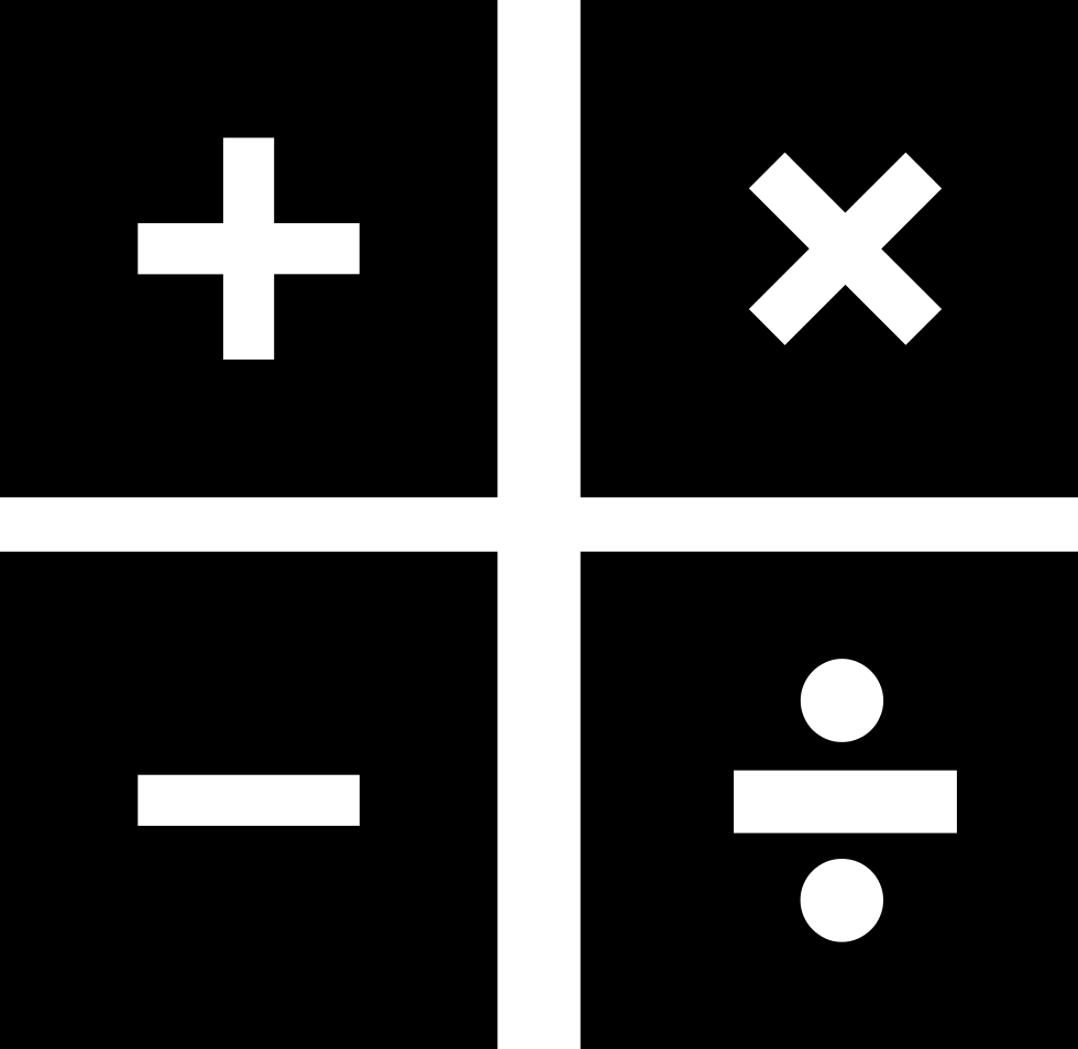 Mathematical Symbols In Four Squares Comments - 3 Simbolos Matematicos (980x954), Png Download