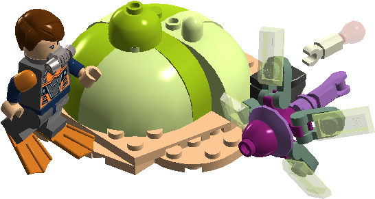 Sn Sparse Reef - Cartoon (1296x682), Png Download