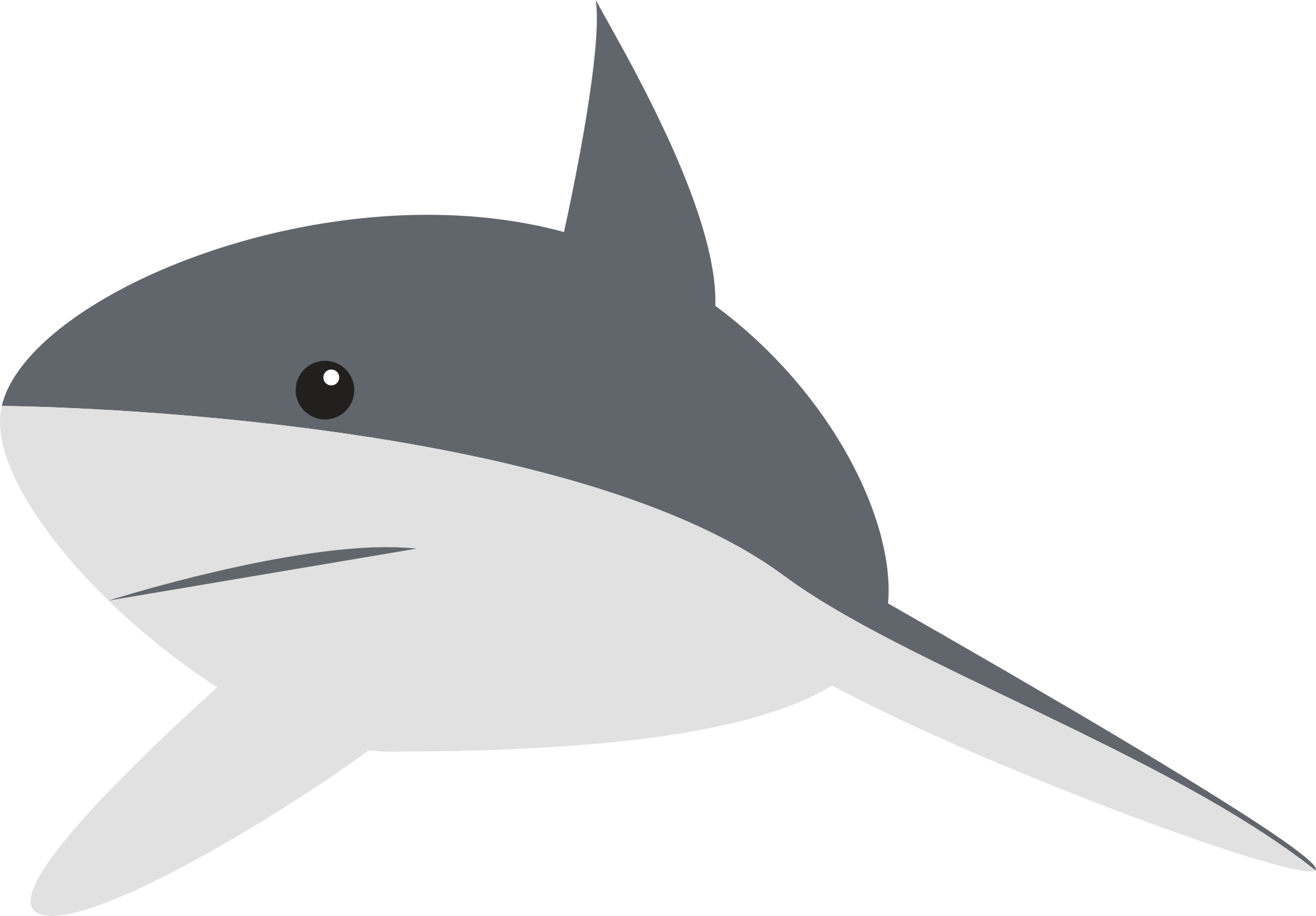 Clipart Shark Reef Shark - Shark Clipart (2294x1596), Png Download