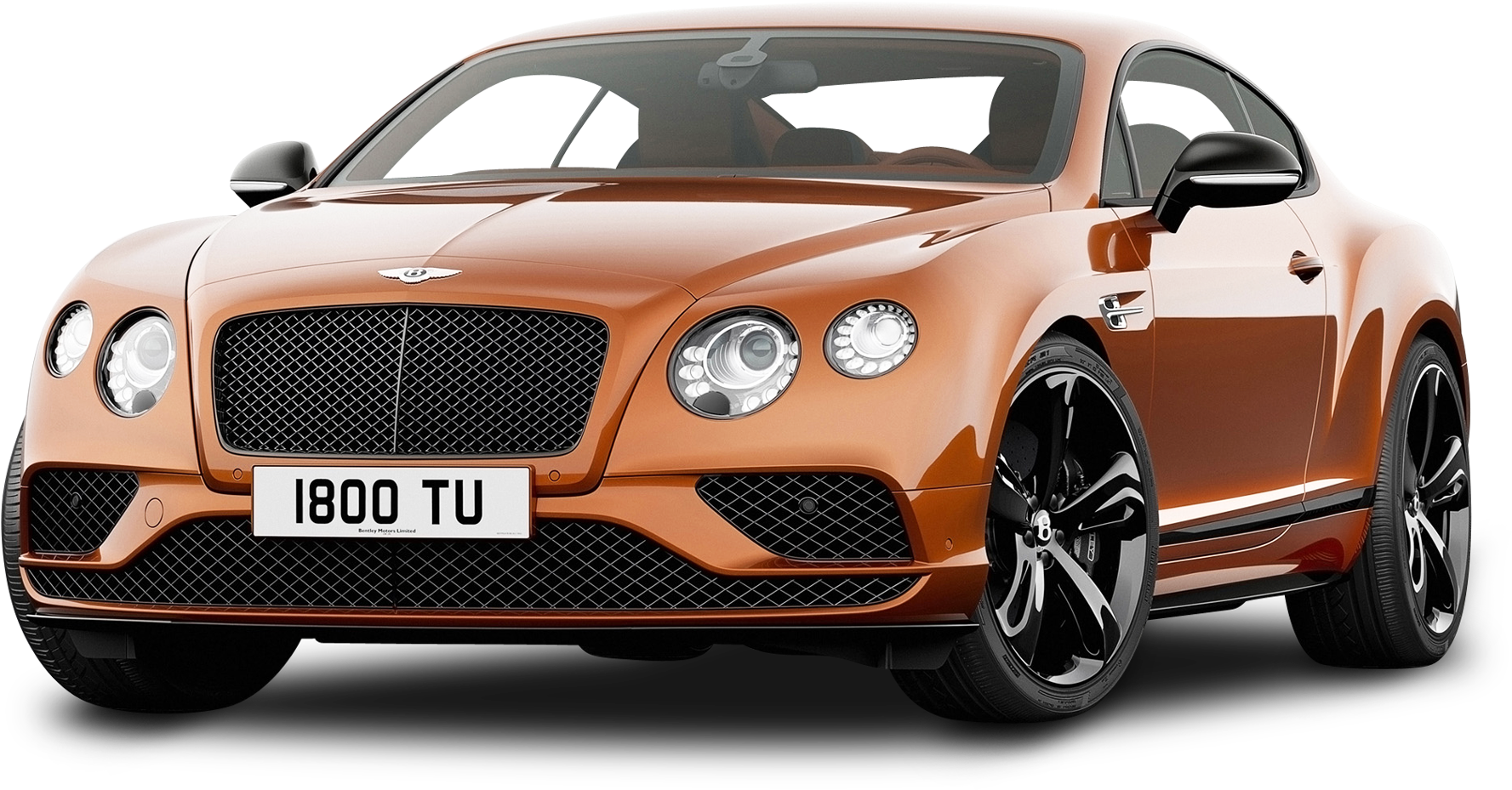 Orange Bentley Continental Gt Speed Car Png Image - 2017 Bentley Continental Gt Coupe (1900x1044), Png Download