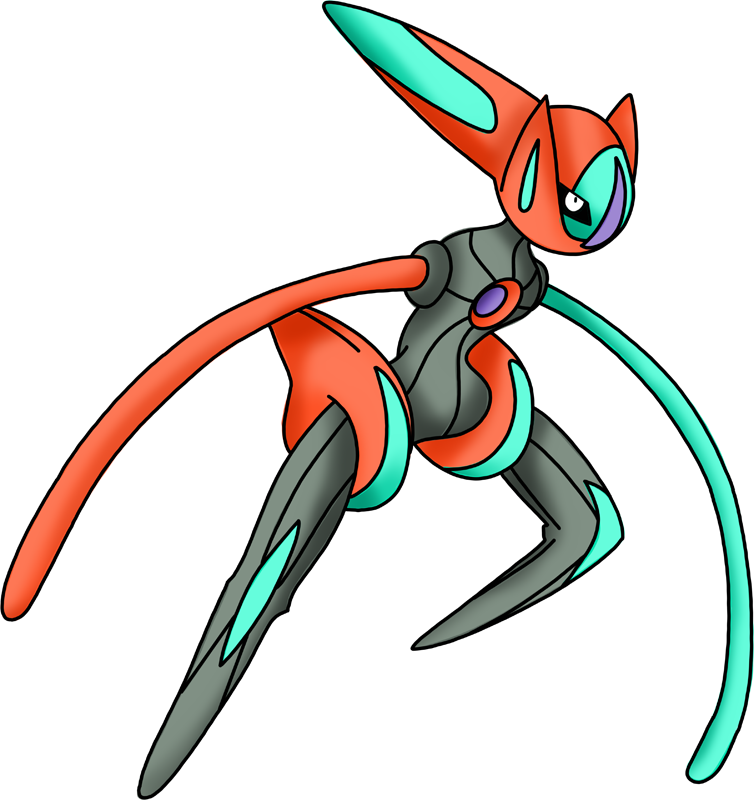 Download Shiny Deoxys Speed Pok dex Deoxys Defence Form PNG Image 