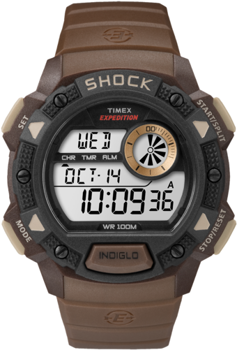 Stylish Digital Watch - Timex Expedition (417x500), Png Download