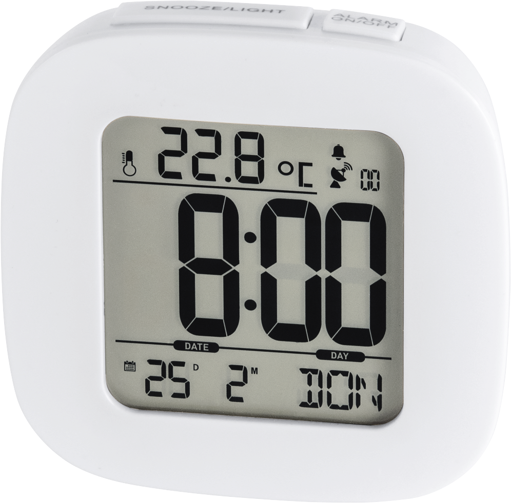 "rc 45" Radio Controlled Alarm Clock, White (1100x1100), Png Download