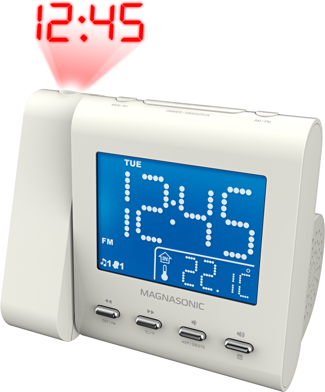 Download Electrohome Projection Alarm Clock With Amfm Radio PNG Image