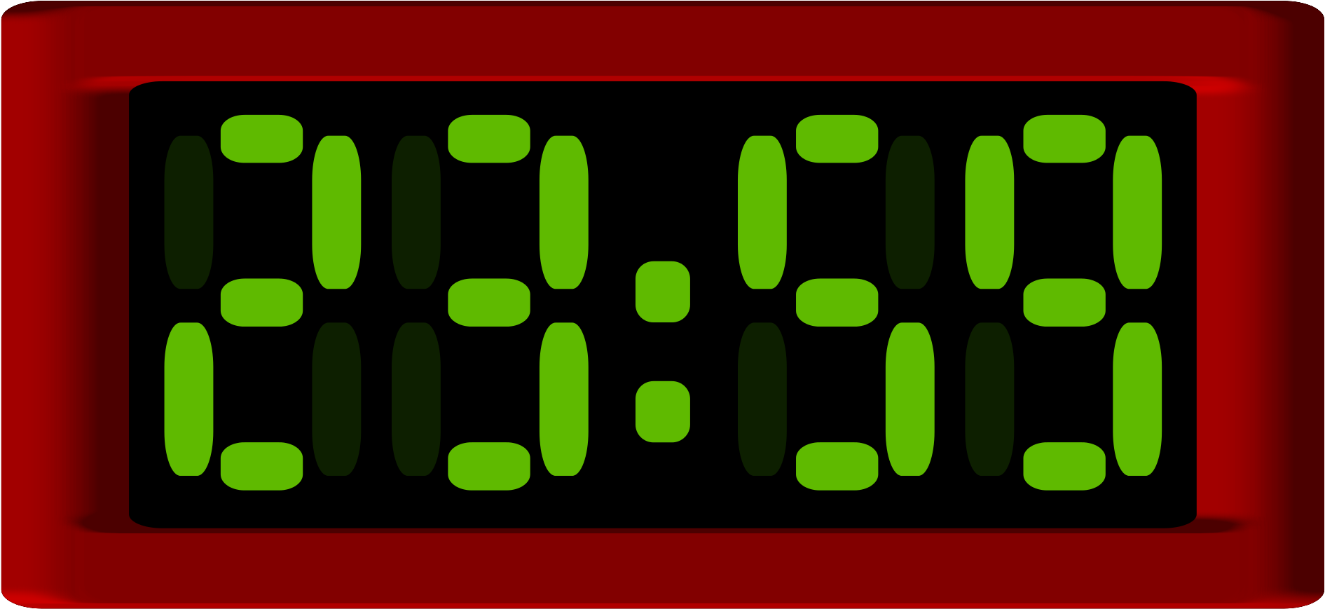 Download Library Clock Svg Digital Digital Clock Showing Military