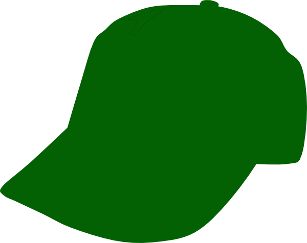 Green Clipart Baseball Hat - Cartoon Green Baseball Cap (600x476), Png Download
