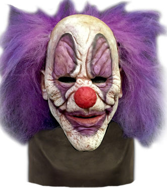 Clown Mask Purple Hair (331x373), Png Download