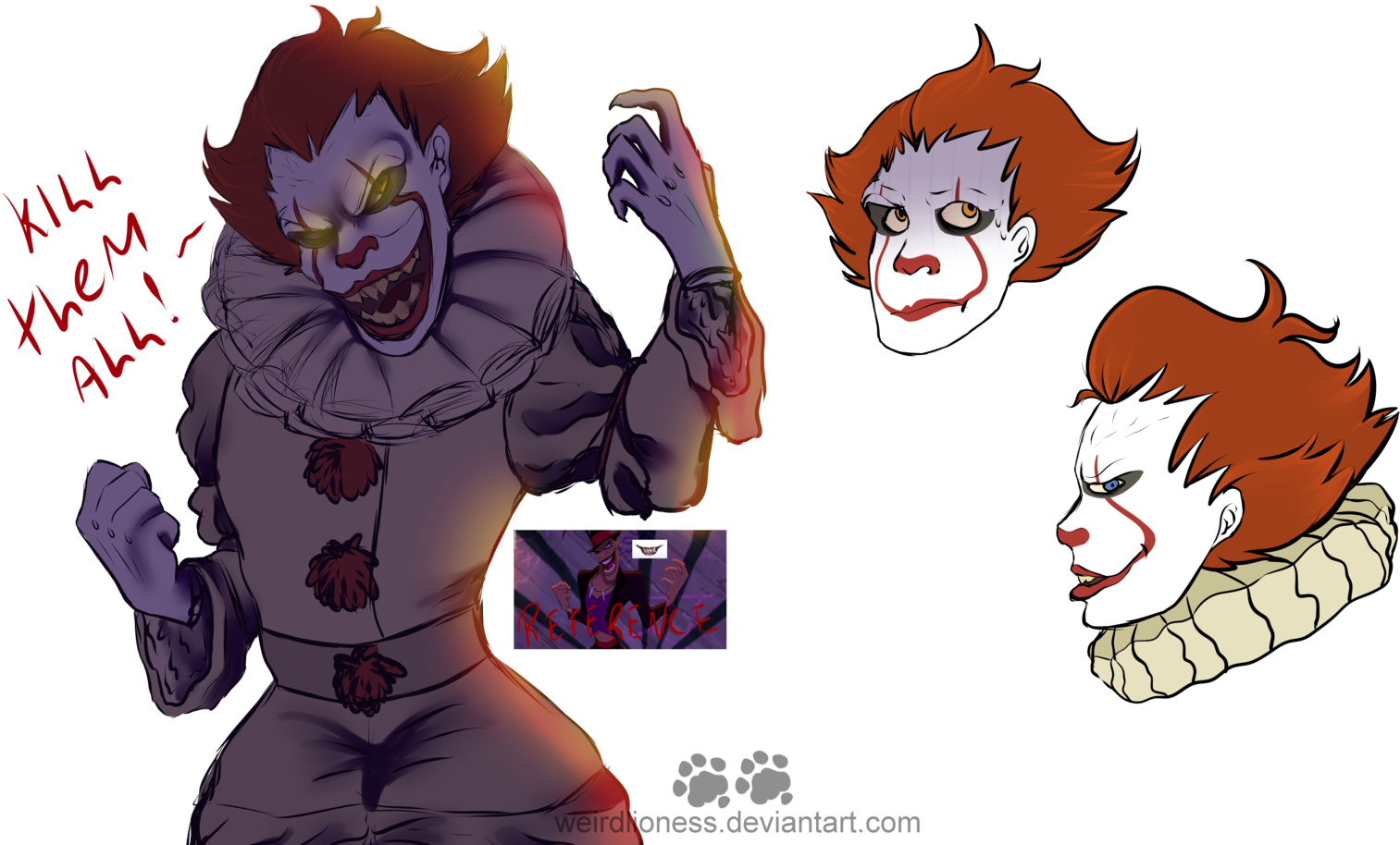 Clown Daddy - Pennywise Fan Art 2017 (1600x946), Png Download