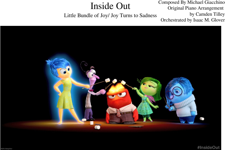 Inside Out Sheet Music Composed By Composed By Michael - Animated Inside Out (827x1169), Png Download