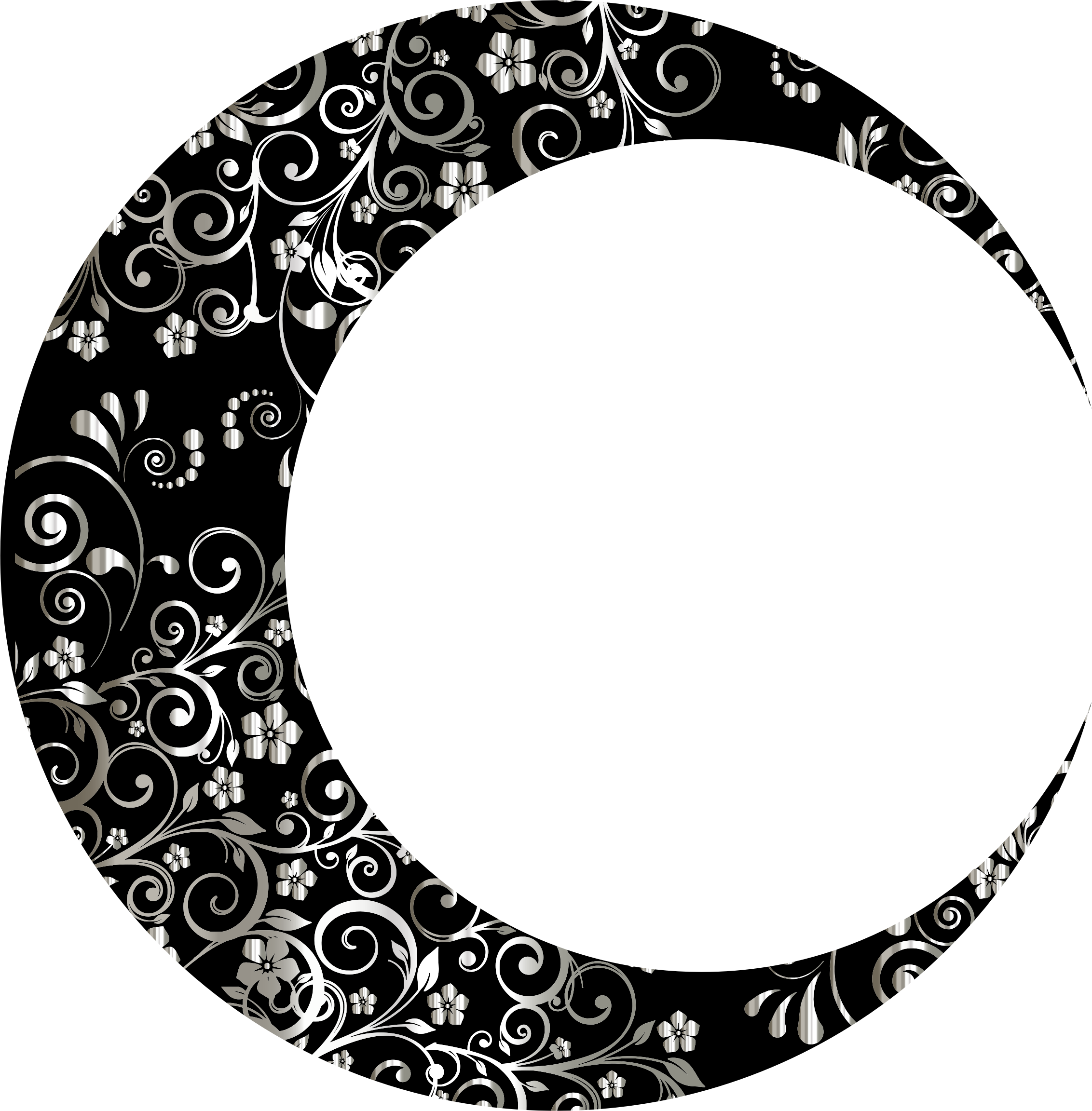 - - Clip Art Crescent Moon (2264x2304), Png Download