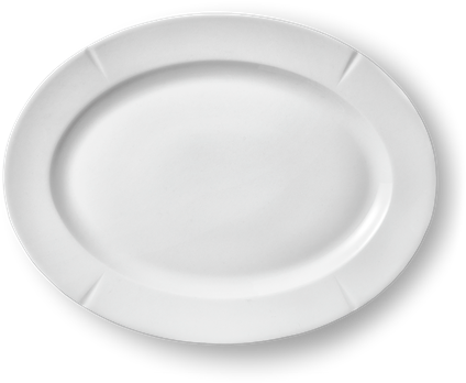 Gc Oval Plate Cm White Grand Cru - Plate (460x460), Png Download