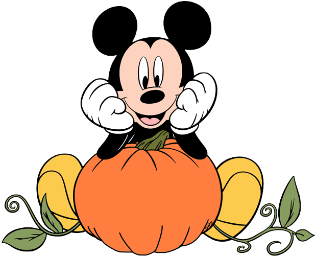 Disney Halloween Clip Art 2 - Mickey Mouse Halloween Clipart (619x503), Png Download
