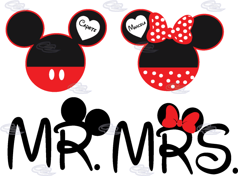 19 Mr Graphic Free Mickey Minnie Huge Freebie Download - Mickey Y Minnie Mr Mrs (812x697), Png Download