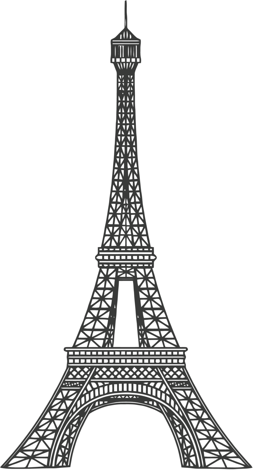 Eiffel Tower Png - Eiffel Tower Clipart Png (857x1590), Png Download