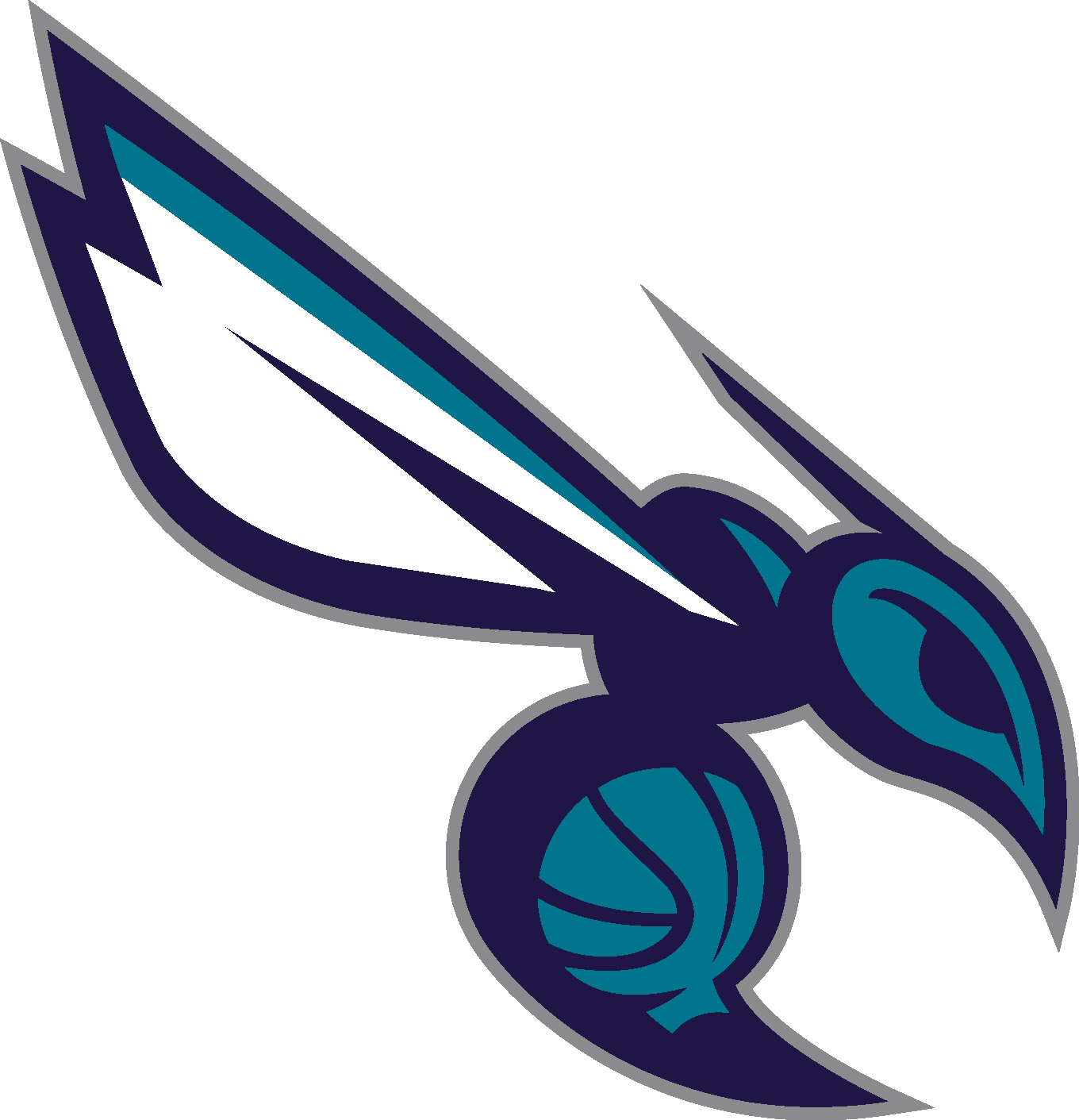 Download Old Logo Charlotte Bobcats Hornets Logo Png Image With No Background Pngkey Com
