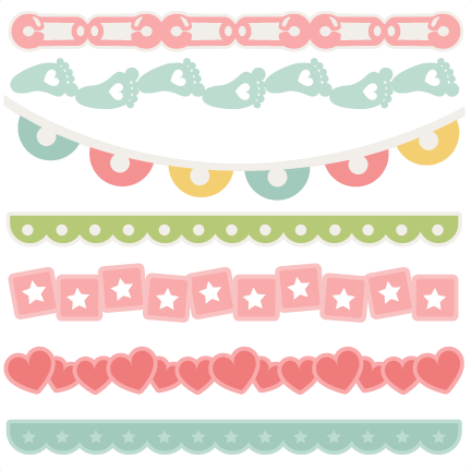 Baby Borders Svg Scrapbook Cuts Baby Svg Cut Files - Cute Baby Border Png (432x432), Png Download