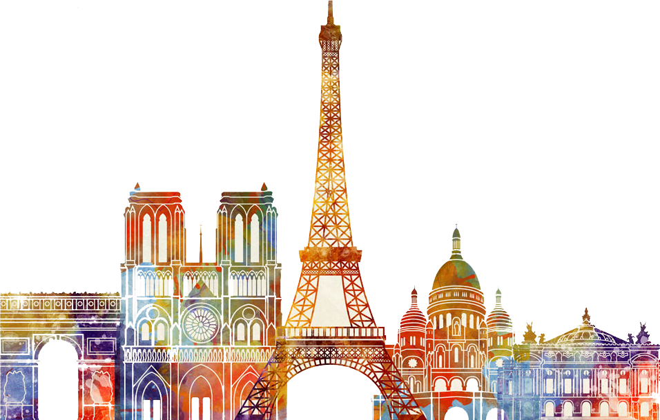 Paris Sticker - Art Print: Paulrommer's Paris Skyline Poster, 61x46cm. (956x609), Png Download