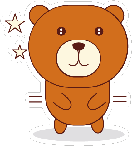 Cute Bear - Urso Fofinho (500x500), Png Download