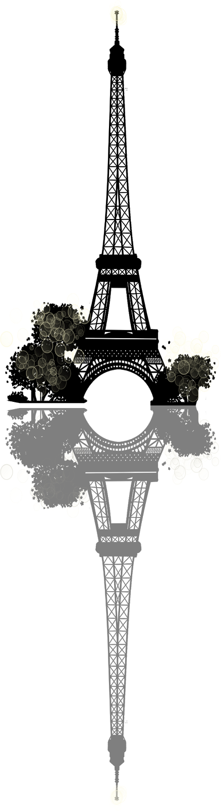 City Paris Eiffel Tower - Portable Network Graphics (436x1600), Png Download