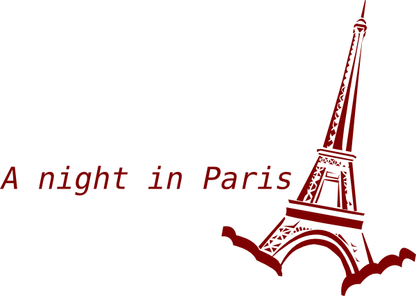 Image Library Download Eiffel Tower Clip Art At Clker - Night In Paris Clip Art (600x427), Png Download