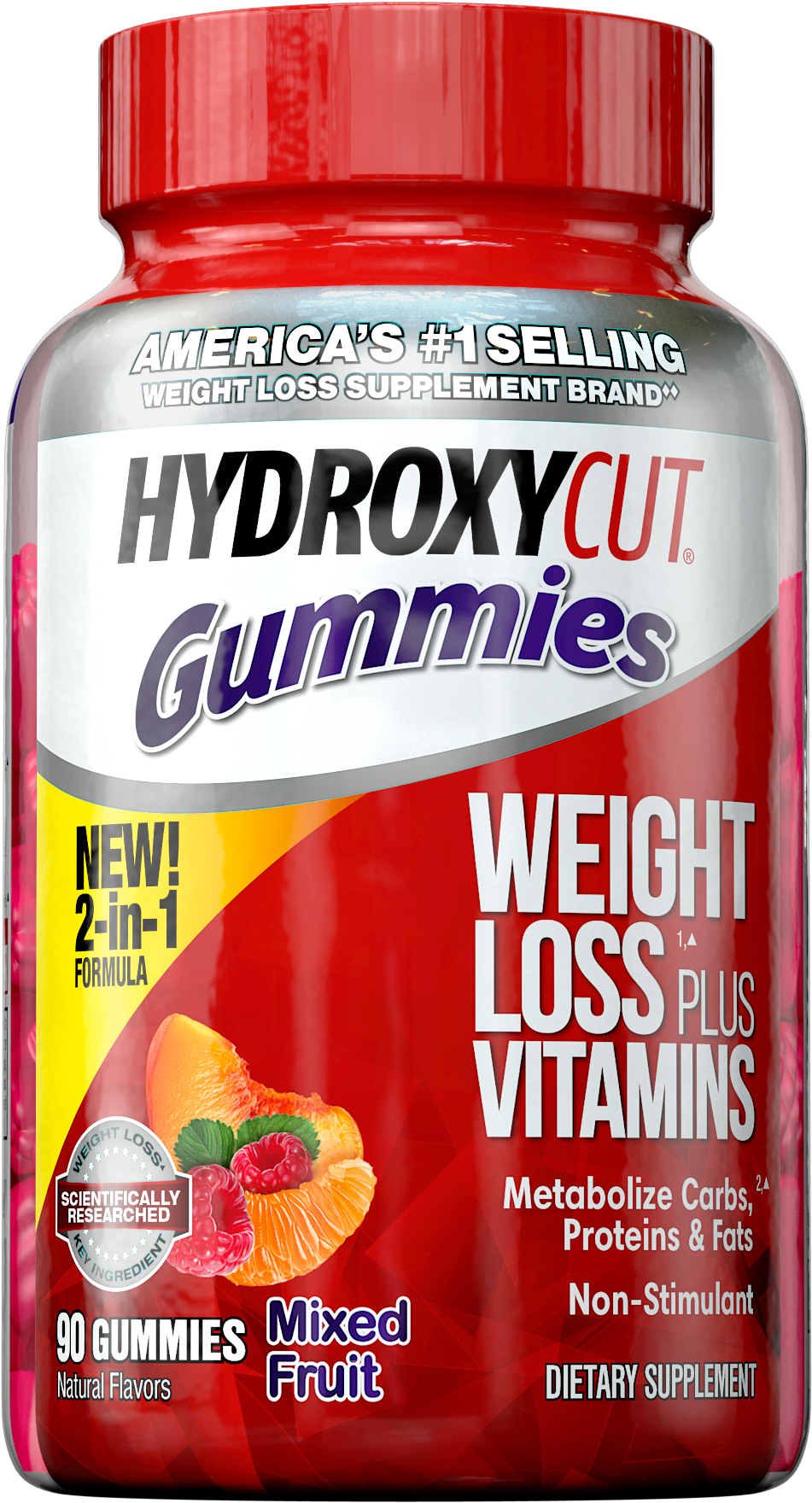 Hydroxycut Weight Loss Supplement, Mixed Fruit Gummies, - Hydroxicut - Pro Clinical Gummies Mixed Fruit - 60 (1210x2100), Png Download