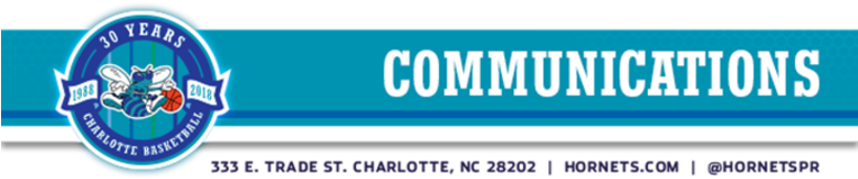 June 4, 2018 The Charlotte Hornets Announced Today - Charlotte Hornets (775x182), Png Download