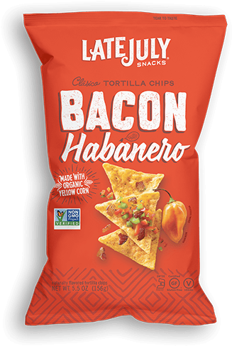 Next - Late July Clasico Tortilla Chips, Bacon Habanero - (355x495), Png Download