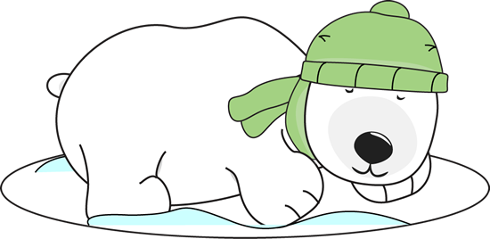 Jpg Free Collection Of Cute High Quality Sleeping - Winter Polar Bear Clipart (550x268), Png Download