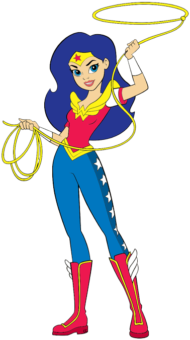 Dc Super Hero Girls Clip Art Cartoon Clip Art - Wonder Woman Dc Super Hero Girl (378x676), Png Download