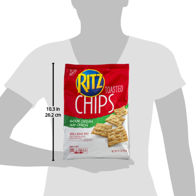 Nabisco Ritz Sour Cream And Onion Toasted Chips - Ritz Toasted Chips, Sour Cream And Onion - 8.1 Oz (400x400), Png Download