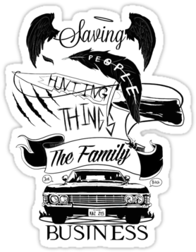 Supernatural Motto By Ashrakat300 - Supernatural Saving People Hunting Things The Family (375x360), Png Download