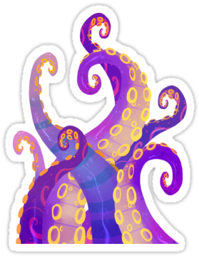 Tentacle Stickers (375x360), Png Download