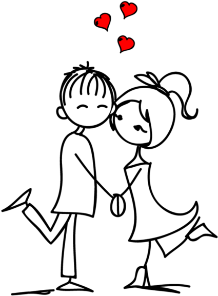 X Kiv Stickman Pinterest - Free Couple Clipart (500x605), Png Download