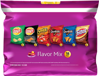 Frito Lay Flavor Mix Variety Pack 20-1 Oz. Bags (334x483), Png Download