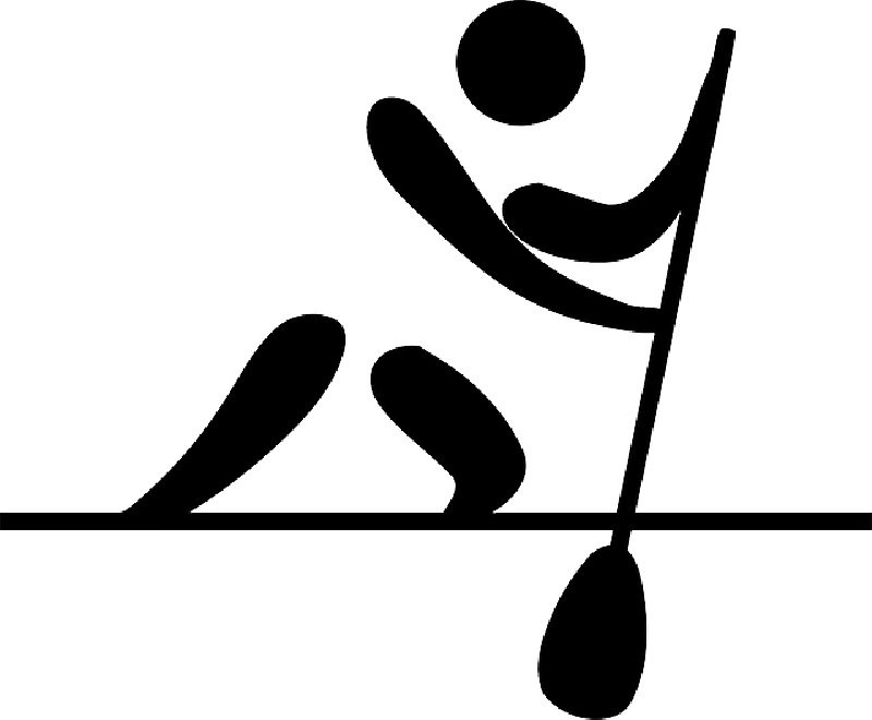 Sports, Pictogram, Canoe, Stickman, - Olympic Canoeing (800x660), Png Download