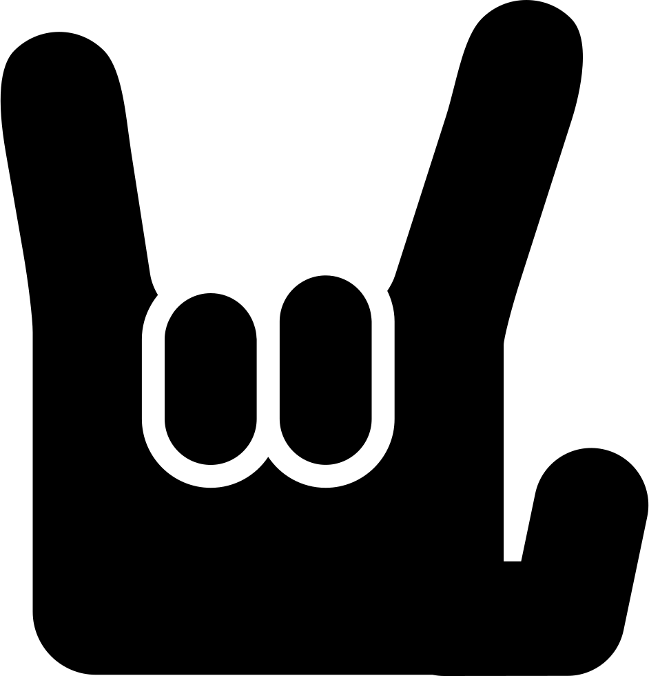Png File - Rock Hand Icon (942x980), Png Download