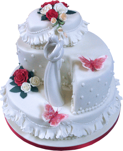 Loving Couple - Cake Image Of Couple (409x500), Png Download