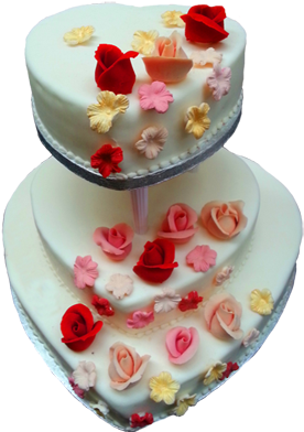 White Wedding Cake Picture - Sugar Paste (302x413), Png Download