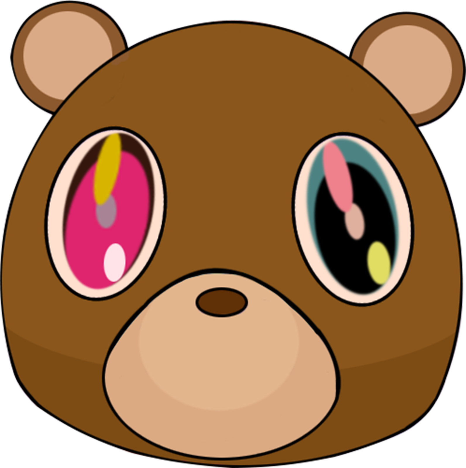 Yeezus Drawing Bear - Kanye Graduation (1593x1599), Png Download