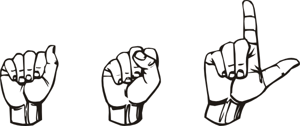 Asl Cliparts - Asl In Sign Language (600x253), Png Download