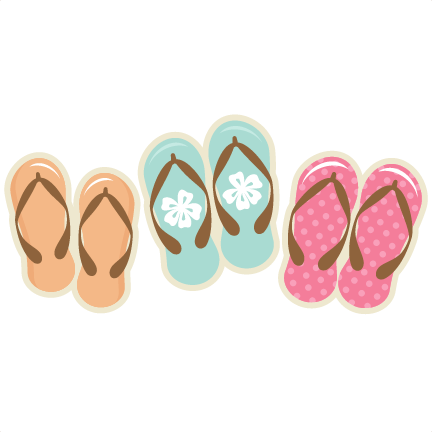 Flip Flop Svg Cutting Files Summer Svg Cuts Beach Svg - Flip Flops Transparent Background (432x432), Png Download