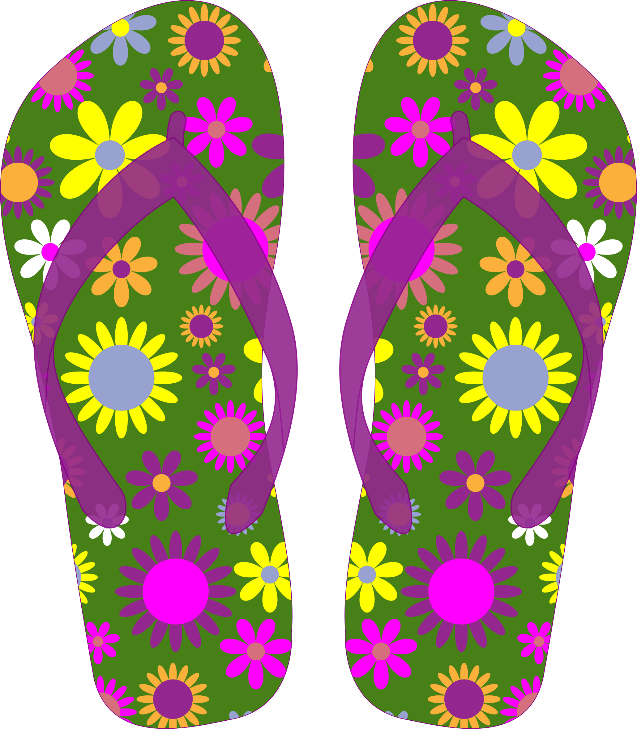 This Free Icons Png Design Of Designer Flip Flops (2060x2360), Png Download