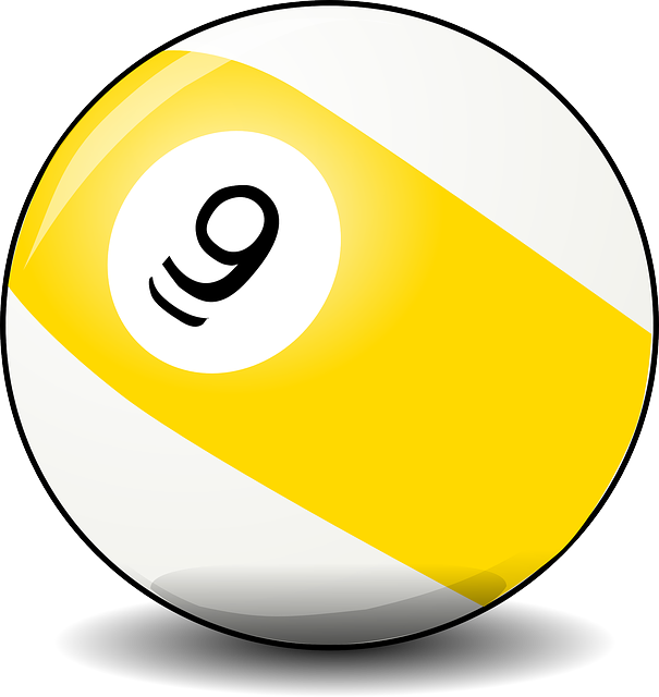 Recreation, Ball, Games, Pool, Balls, Sports, Billiard - Boule De Billard Jaune (605x640), Png Download