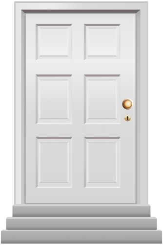 Front Door White Png Clip Art - Clip Art (334x500), Png Download