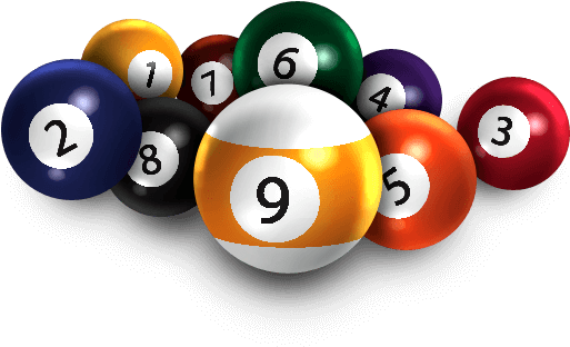 9 Ball Png Picture Library - 9 Balls Pool Transparent (522x322), Png Download